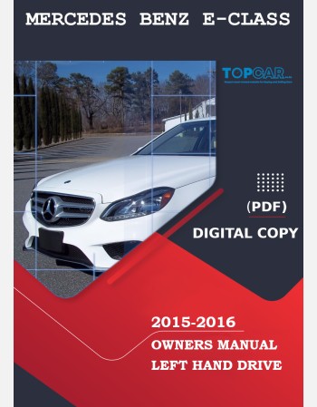mercedes benz e class 2015-2016 owners manual
